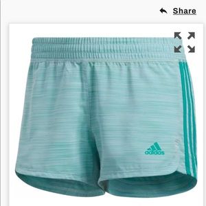 adidas Women's Pacer 3Stripe Heather Woven Shorts